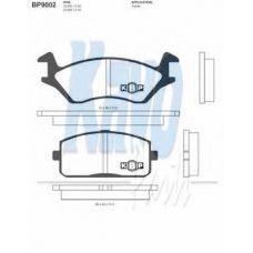 BP-9002 KAVO PARTS Комплект тормозных колодок, дисковый тормоз