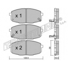 529.0 TRUSTING Комплект тормозных колодок, дисковый тормоз