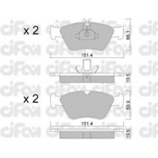 822-219-0 CIFAM Комплект тормозных колодок, дисковый тормоз