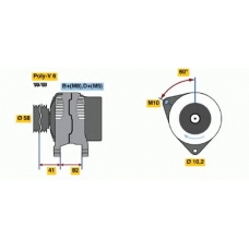 0 986 043 580 BOSCH Генератор