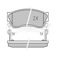 025 213 3314/W MEYLE Комплект тормозных колодок, дисковый тормоз