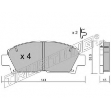 169.0 TRUSTING Комплект тормозных колодок, дисковый тормоз