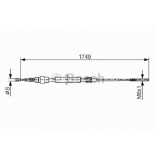 1 987 477 321 BOSCH Трос, стояночная тормозная система