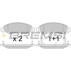 BP2907 BREMSI Комплект тормозных колодок, дисковый тормоз