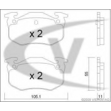 V22-0001 VEMO/VAICO Комплект тормозных колодок, дисковый тормоз