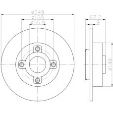 8DD 355 111-331 HELLA PAGID Тормозной диск