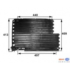 8FC 351 301-311 HELLA Конденсатор, кондиционер