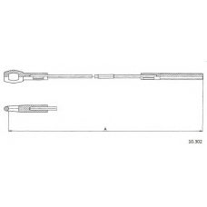 10.302 CABOR Трос, управление сцеплением