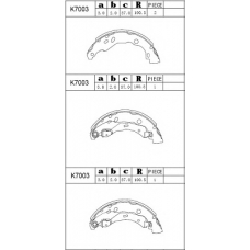 K7003 ASIMCO Комплект тормозных колодок