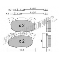 039.4 TRUSTING Комплект тормозных колодок, дисковый тормоз