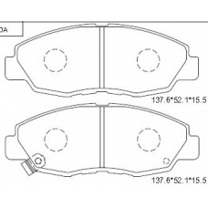 KD1728 ASIMCO Комплект тормозных колодок, дисковый тормоз