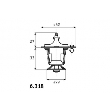 6.318.82 BEHR Термостат, охлаждающая жидкость