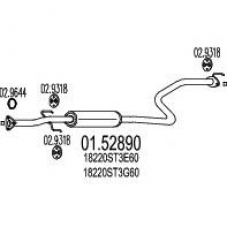 01.52890 MTS Средний глушитель выхлопных газов