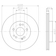 8DD 355 122-202 HELLA PAGID Тормозной диск