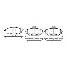 P2183.06 WOKING Комплект тормозных колодок, дисковый тормоз