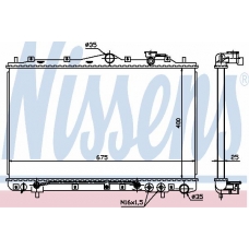 67007 NISSENS Радиатор, охлаждение двигателя