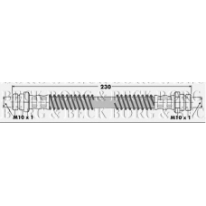 BBH7044 BORG & BECK Тормозной шланг
