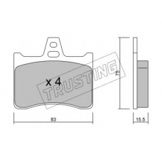 547.0 TRUSTING Комплект тормозных колодок, дисковый тормоз