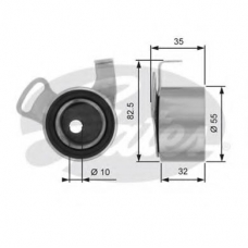 T41168 GATES Натяжной ролик, ремень грм