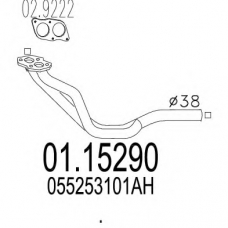 01.15290 MTS Труба выхлопного газа