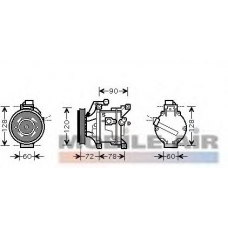 5300K444 VAN WEZEL Компрессор, кондиционер