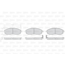 872537 VALEO Комплект тормозных колодок, дисковый тормоз