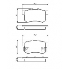 0 986 461 006 BOSCH Комплект тормозных колодок, дисковый тормоз