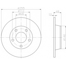 8DD 355 109-091 HELLA Тормозной диск