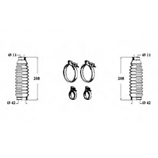 0901612 OCAP Комплект пылника, рулевое управление