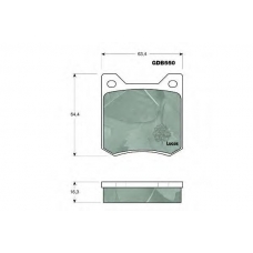 GDB550 TRW Комплект тормозных колодок, дисковый тормоз