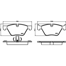8DB 355 014-351 HELLA Комплект тормозных колодок, дисковый тормоз