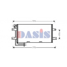 042007N AKS DASIS Конденсатор, кондиционер