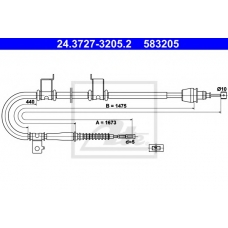 24.3727-3205.2 ATE Трос, стояночная тормозная система