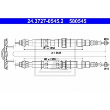 24.3727-0545.2 ATE Трос, стояночная тормозная система