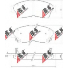 36777 OE ABS Комплект тормозных колодок, дисковый тормоз