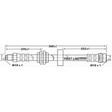 FBH6665 FIRST LINE Тормозной шланг