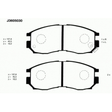 J3605030 NIPPARTS Комплект тормозных колодок, дисковый тормоз