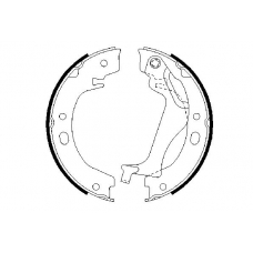 0 986 487 713 BOSCH Комплект тормозных колодок, стояночная тормозная с