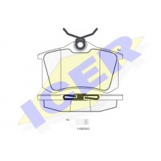 180697-700 ICER Комплект тормозных колодок, дисковый тормоз 180697-700 ICER Комплект тормозных колодок, дисковый тормоз