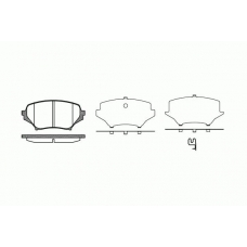 1189.01 REMSA Комплект тормозных колодок, дисковый тормоз