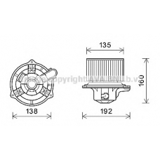 HY7553 AVA Электродвигатель, вентиляция салона