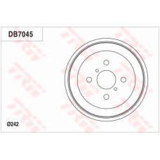 DB7045 TRW Тормозной барабан