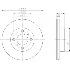 8DD 355 105-771 HELLA Тормозной диск