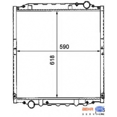 8MK 376 726-641 HELLA Радиатор, охлаждение двигателя
