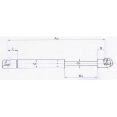 32 24 95-95 JOHNS Газовая пружина, крышка багажник