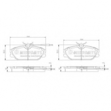 N3600917 NIPPARTS Комплект тормозных колодок, дисковый тормоз