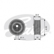 T41107 GATES Натяжной ролик, ремень грм