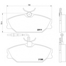 MDB1613 DON Комплект тормозных колодок, дисковый тормоз