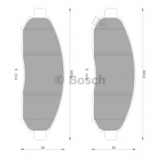 0 986 AB2 372 BOSCH Комплект тормозных колодок, дисковый тормоз