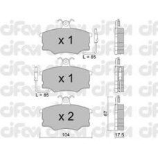 822-053-0 CIFAM Комплект тормозных колодок, дисковый тормоз